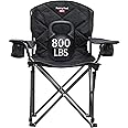 SUNNYFEEL XXL Oversized Camping Chair Heavy Duty 800 LBS for Big Tall People Padded Portable Folding Quad Lawn Chairs with Armrest Cup Holder & Pocket for Outdoor/Travel/Picnic/Camp/Sports