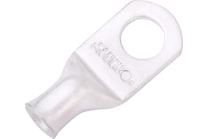 SELTERM 25pcs 6 AWG 5/16" Stud (Wide Pad) Marine Grade Tinned Copper Battery Cable Lugs,6 Gauge Ring Terminals,UL Wire Lugs Electrical Battery Cable Ends,Tinned Copper Lugs Battery Terminal Connectors