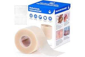 LUKTOMAO Hydrocolloid Bandages Roll 2" × 19.7' – Hydrocolloid Roll for Wound Care, Hydrocolloid Patch Large, Hydrocolloid Gel Bandages Hydrocolloid Dressing with Self-Adhesive, DIY Size Shape First Aid Kit