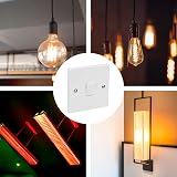 Invero 1 Gang 2 Way Electric Wall Light Switch White Rocker 10 Amp view 5