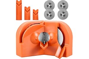 GUULAIWOD Drill Bit Sharpener, All Bits Mill Drill Machine Blade Sharpening Tool with 4 Grinding Wheels, Multipurpose Drill Bit Grinding Sharpener for High-Speed Steel, Masonry, Carbide, Tin-Coated Drill Bit