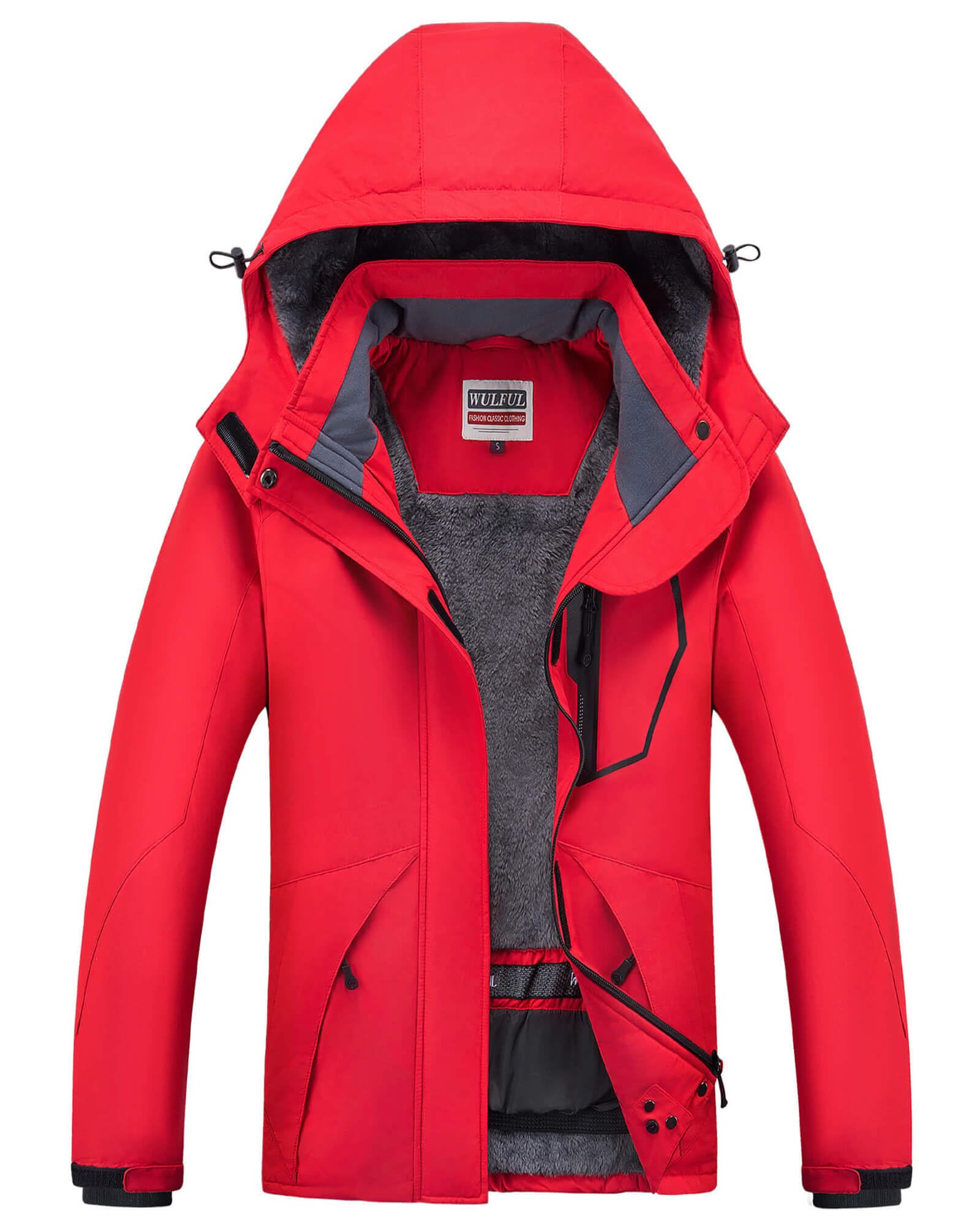 Photo 1 of WULFUL Women’s Waterproof Snow Ski Jacket Mountain Windproof Winter Coat with Detachable Hood