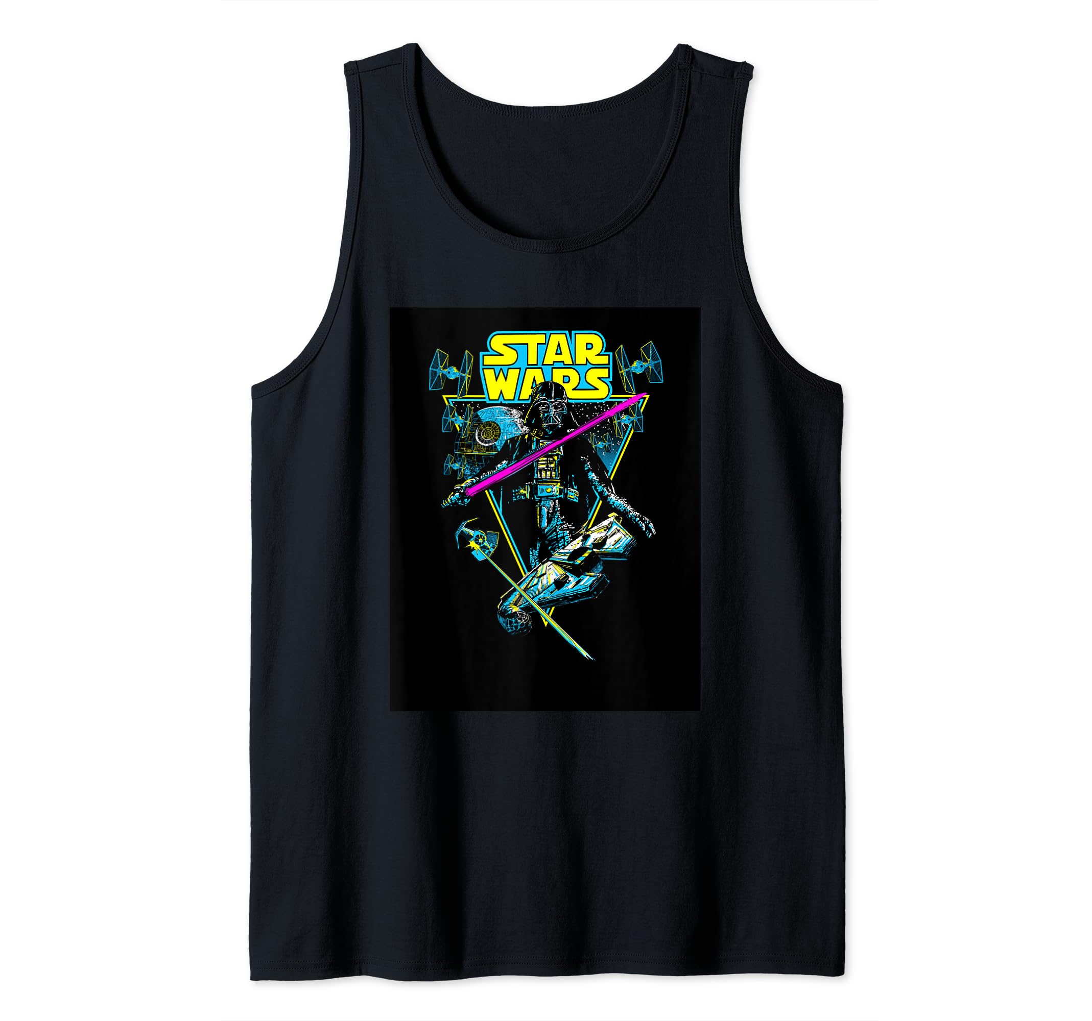 Star Wars Darth Vader Battle Vintage Retro Triangle Tank Top