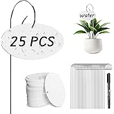 Morledoa 25 Pcs Plant Labels, Acrylic Plant Tags for Outdoor Garden Waterproof, Plant Labels with Stainless Steel Stake and Pen, Garden Labels for Seed, Potted Plant, Flower