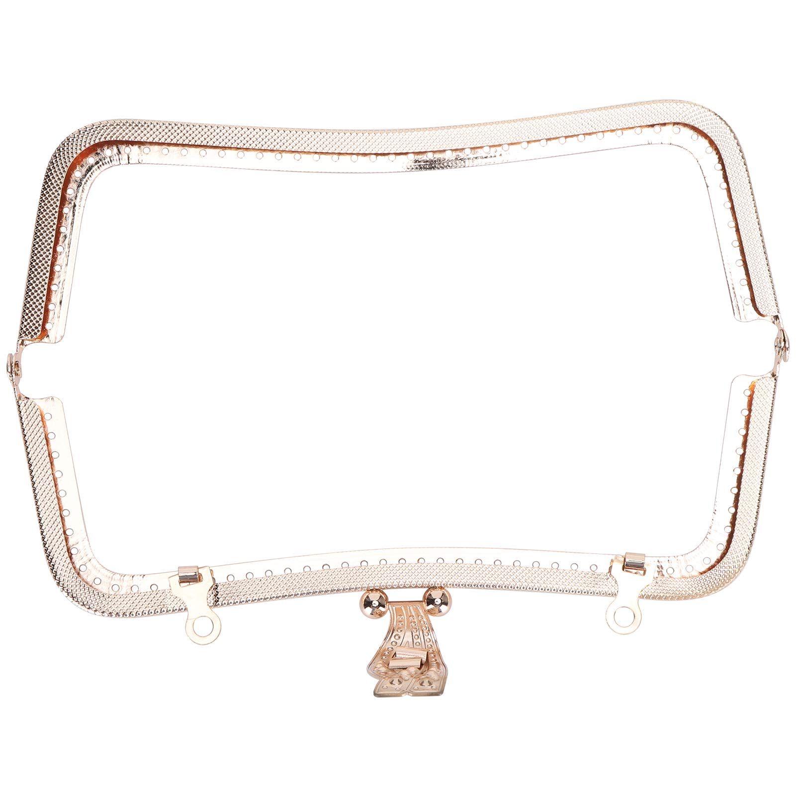 Tissting Purse Frame, 20cm Vintage Metal Kiss Clasp Lock with Handbag Hardware for DIY Sewing Craft Purses Wallets Gold