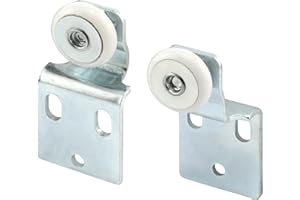 Prime-Line N 7533 Sliding Closet Door Roller Kit, 3/4 in. Wheel Diameter, Convex (Round) Edge Plastic, Stamped Steel Construc