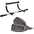 Iron Gym Pull-Up Bar - Total Upper Body Workout Bar for Doorway, Adjustable Width Locking, No Screws Portable Door Frame Hori