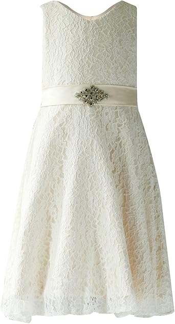 white satin lace dress
