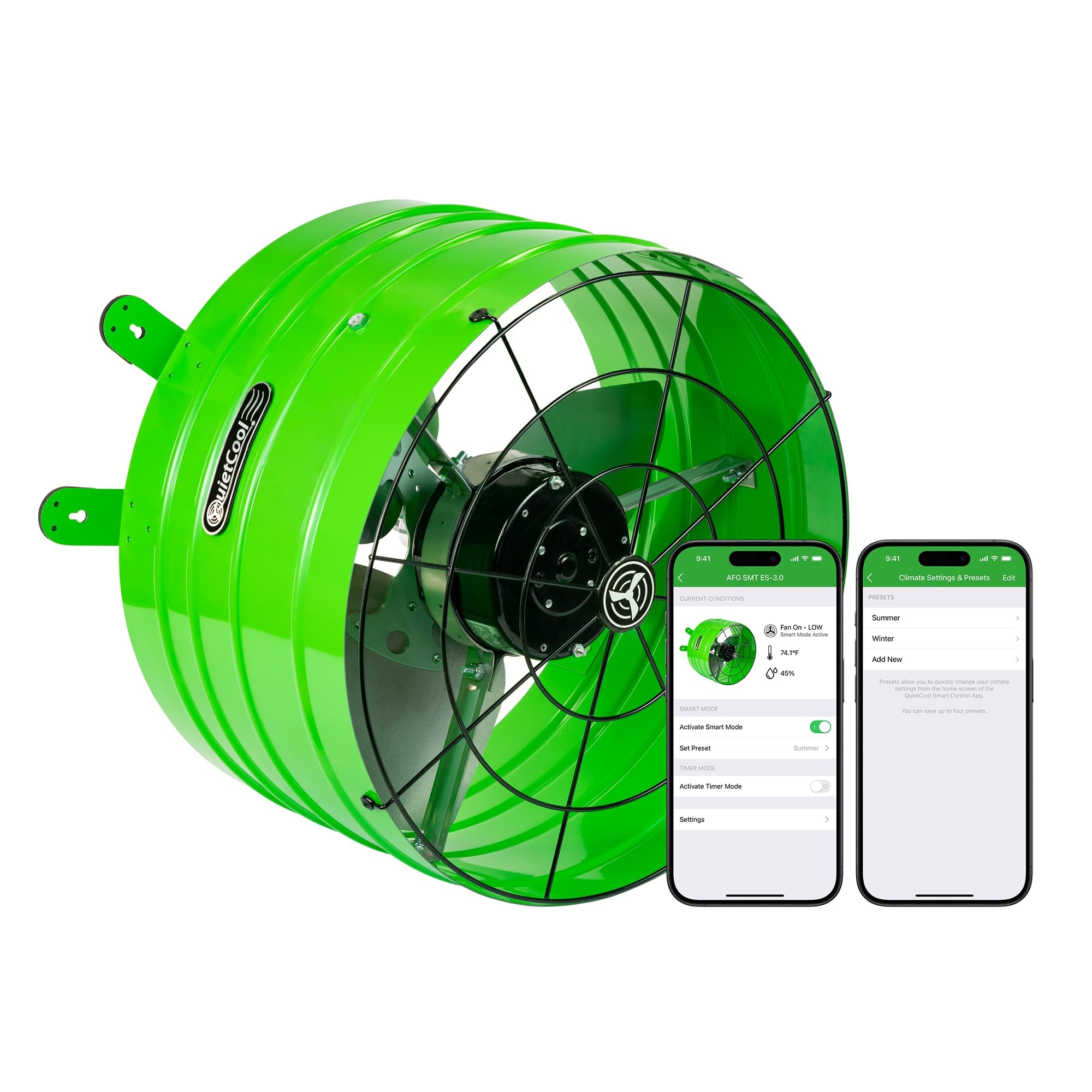 Quietcool AFG SMT ES-3.0 Smart Attic Fan for Gable