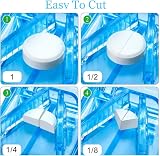 DDSHUN Pill Cutter 2-in-1 Portable Pill Splitter with Storage Blue Transparent view 3