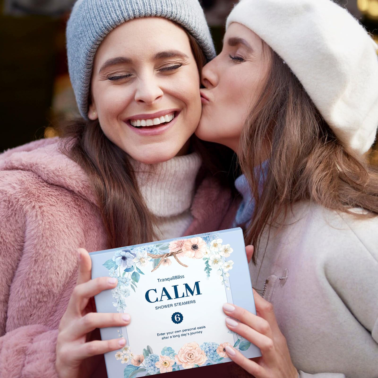 TranquilBliss Shower Steamers 6 Count, Shower Steamers with Natural Ingredients, 6 Different Scents & Individually Wrapped, Christmas and Birthday Good Option for Her, Mom, Friends