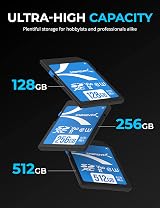 Sabrent V60 SD Card 128GB UHS-II SDXC U3 270MB/s 8K UHD Photo Video view 4
