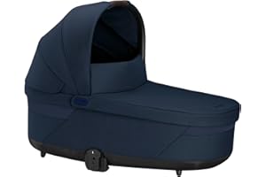 Cybex Balios Cot S Lux Baby Bassinet - Integrated Easy-Carry Handle, Sun Canopy & Spacious, Cozy Interior, Compatible with Cybex Balios S Lux Stroller, Ocean Blue