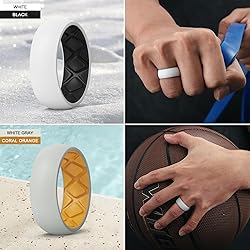 Egnaro Silicone Ring Men 1/4/5/6/7 Multipack of
