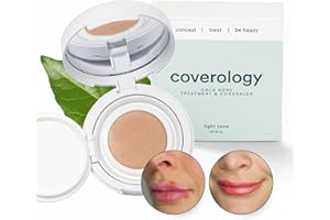Coverology Cold Sore Treatment & Cold Sore Concealer - The Best Full Coverage Cold Sore Cover Up Makeup to Help Disguise and Soothe - Light