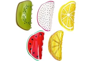 Fokmuaex 5Pcs Fruit Shaped Hair Claw Clips for Women, Girls, Teachers - Funky Novelty Food Hair Clips, Sweet Durable Acrylic 