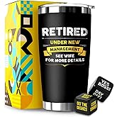 sourbear Retirement Gifts for Men 2026 with Premium Design Gift Box, Keeps Drinks Hot or Cold - Great for Retirement Party Decorations