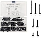ZHENGYYUU M4 Self-Tapping Screws Wood Assortment 185 Pcs Black Cross Pan Head view 2
