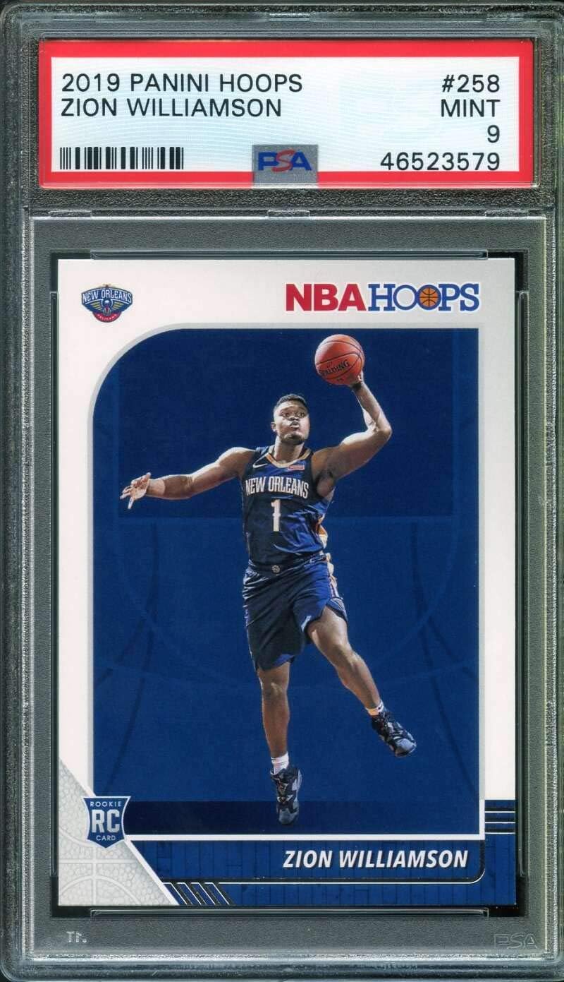 Zion Williamson Rookie Card 2019 Panini Hoops 258 PSA 9