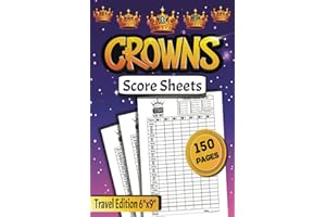 Crowns Score Sheets: Effortless Scorekeeping with 150 Pads of Travel Size 6 x 9 Inches, Includes Date Sections and Post-Hand 