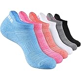 LITERRA Womens Ankle Socks 6-Pairs Athletic Running Sport Socks With Cushioned Sole