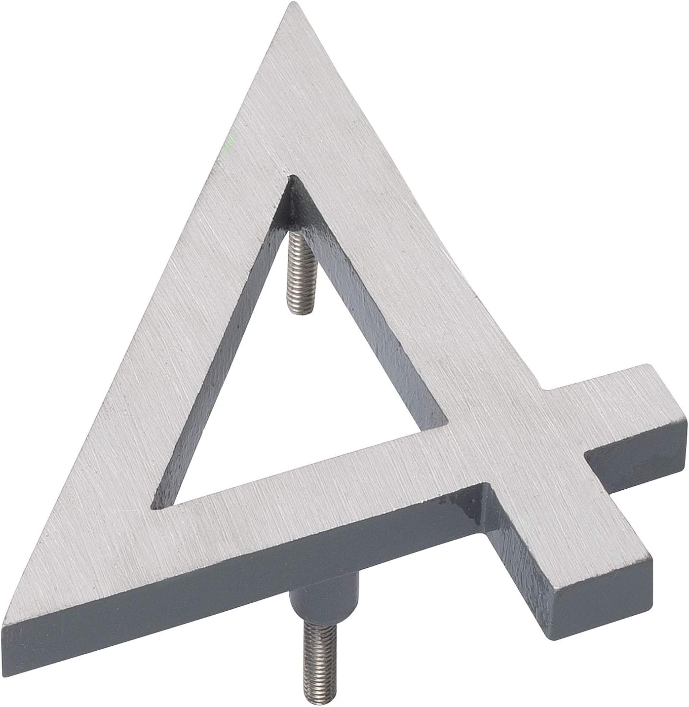 Address Signs - Montague Metal Products MHN-16-F-GY2-4 Solid Brushed Aluminum Modern Floating Address House Numbers, 16