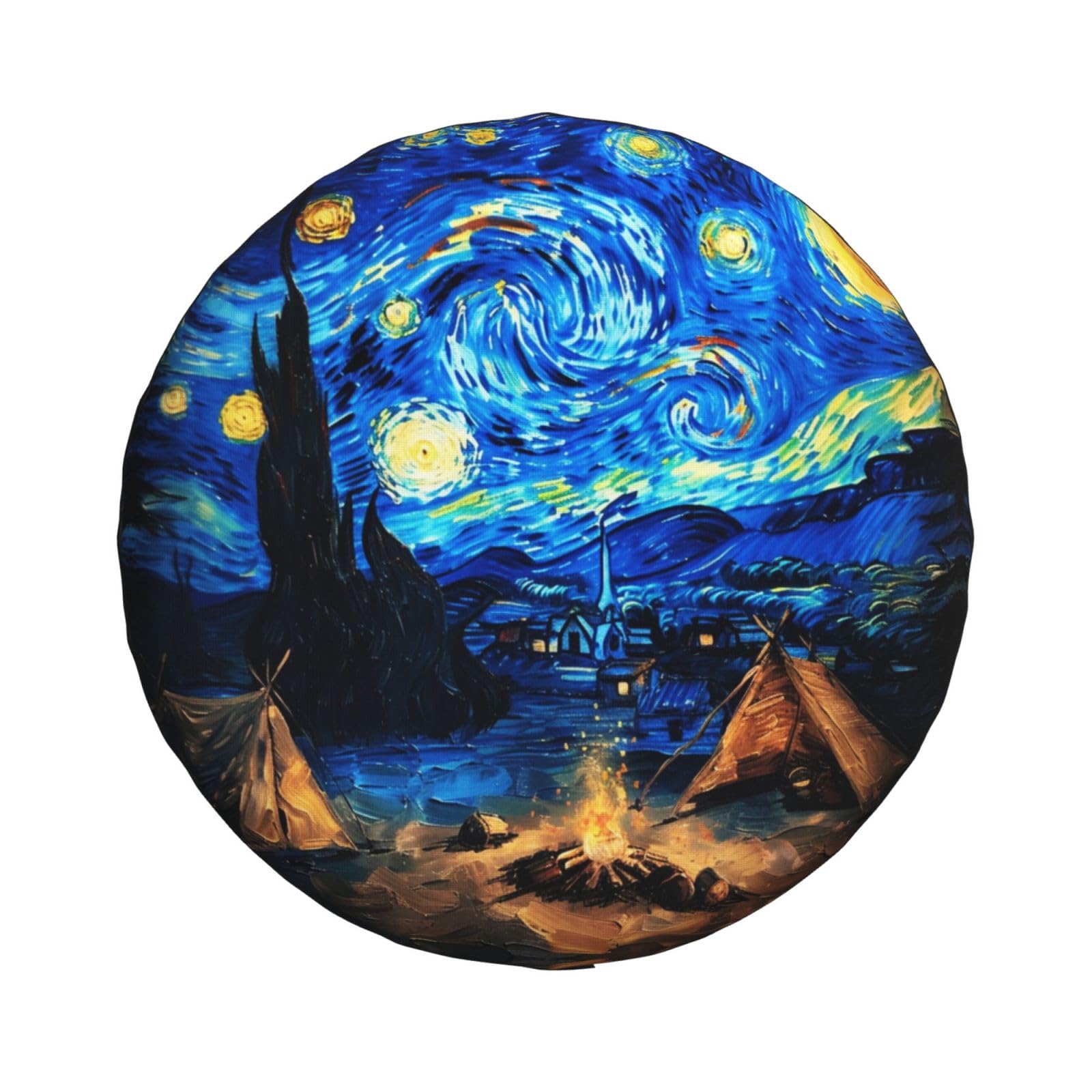 Photo 1 of Starry Night Camping Spare Tire Cover Wheel Protectors Weatherproof Universal Wheel Cover for Trailer RV SUV Truck Camper Travel Trailer 15 Inch