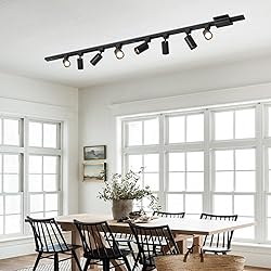Hiiglxii 6-Light LED Track Lighting Kit with 6.6FT