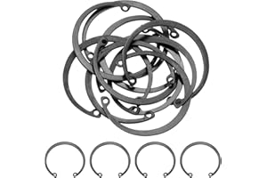 uxcell 10Pcs 2-1/16" (52mm) Internal Retaining Ring Circlip, 65 Mn Spring Steel Internal Circlip Snap Rings C-Clips for Grooved Shafts Studs, Black