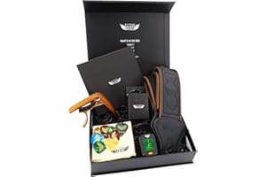 Stage Rocker Guitar Accessories Gift Box for Acoustic and Electric Guitars, 5-in-1 Essential Gift