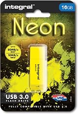 Integral Neon 16GB USB 3.0 Flash Drive Yellow (110MB/s) INFD16GBNEONYL3.0 view 2