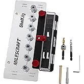 Milescraft 1343 Shelf Jig – Create ¼ in. and 5mm Shelf Pin Holes for Cabinets. Standard 32mm Spacing. Shelf Pin Jig includes Two Drill Bits
