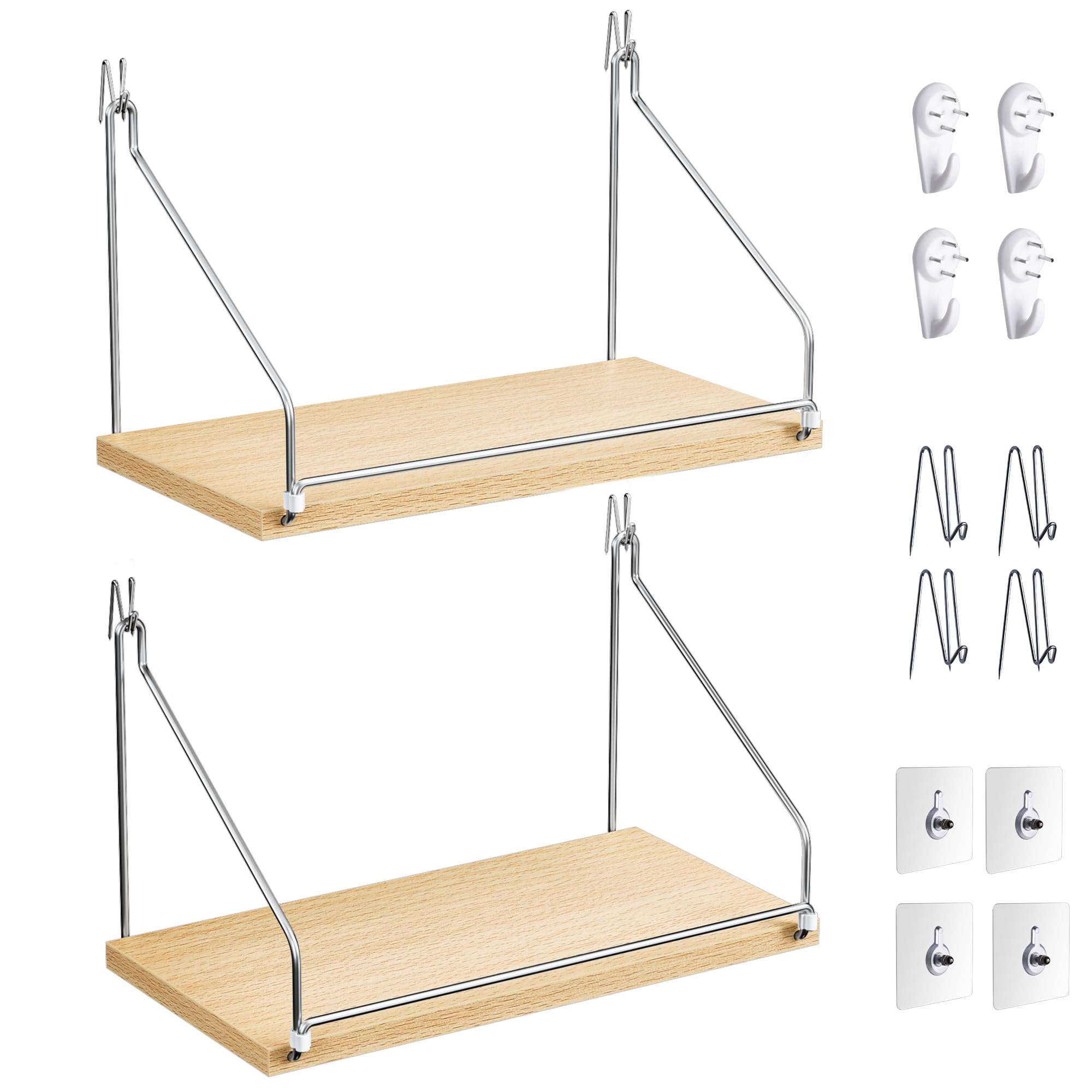 Photo 1 of Aminigram Fabric Wall Cubicle Shelf Organizer, 2 Pack Office Cubical Accessories for Work, Cubicle Wall Decor Hooks for Bedroom Office, No Drill Shelf (with Adhesive Hook, Concrete Walls