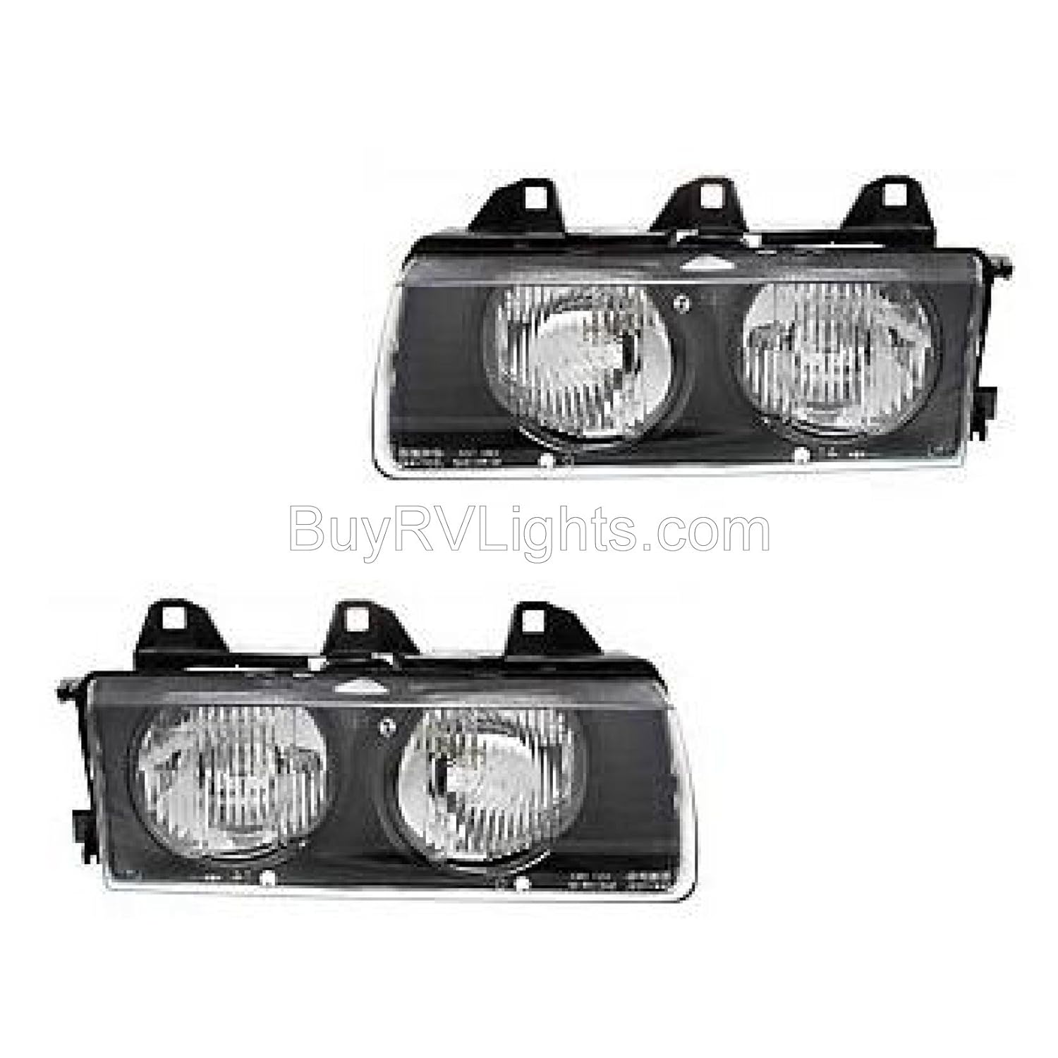 Left & Right Replacement Headlights Head Lights Front Lamps with Bulb Fleetwood Bounder Diesel