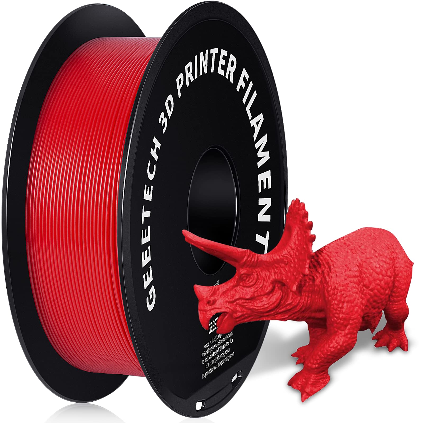 Geeetech PETG Filament 1.75 mm Red PETG 1 kg Spool for 3D Printer