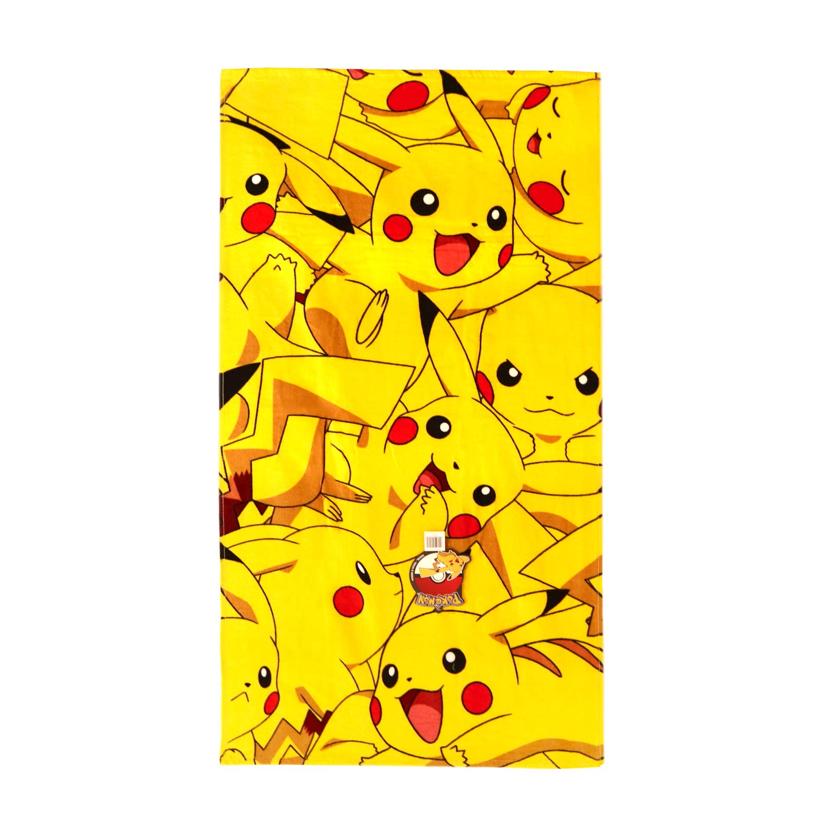 Pokemon Boom Pikachu Towel, Cotton, Yellow, 140 x 70 x 2 cm