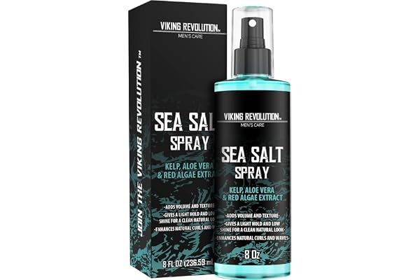 Viking Revolution - Sea Salt Spray Hair Men - 240ml - Texturizing Spray with Kelp, Aloe Vera & Red Algae Extract - Hairspray
