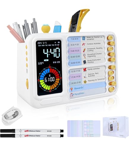 Visual Timer For ADHD 7-in-1 & Autism - Planning Board With Countdown ...