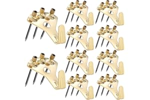 10 Pack 100 lbs Picture Frame Hangers Hooks with Nails, Heavy Duty Plaster Wall Pro Photo/Heavy Mirror Hanging Kit
