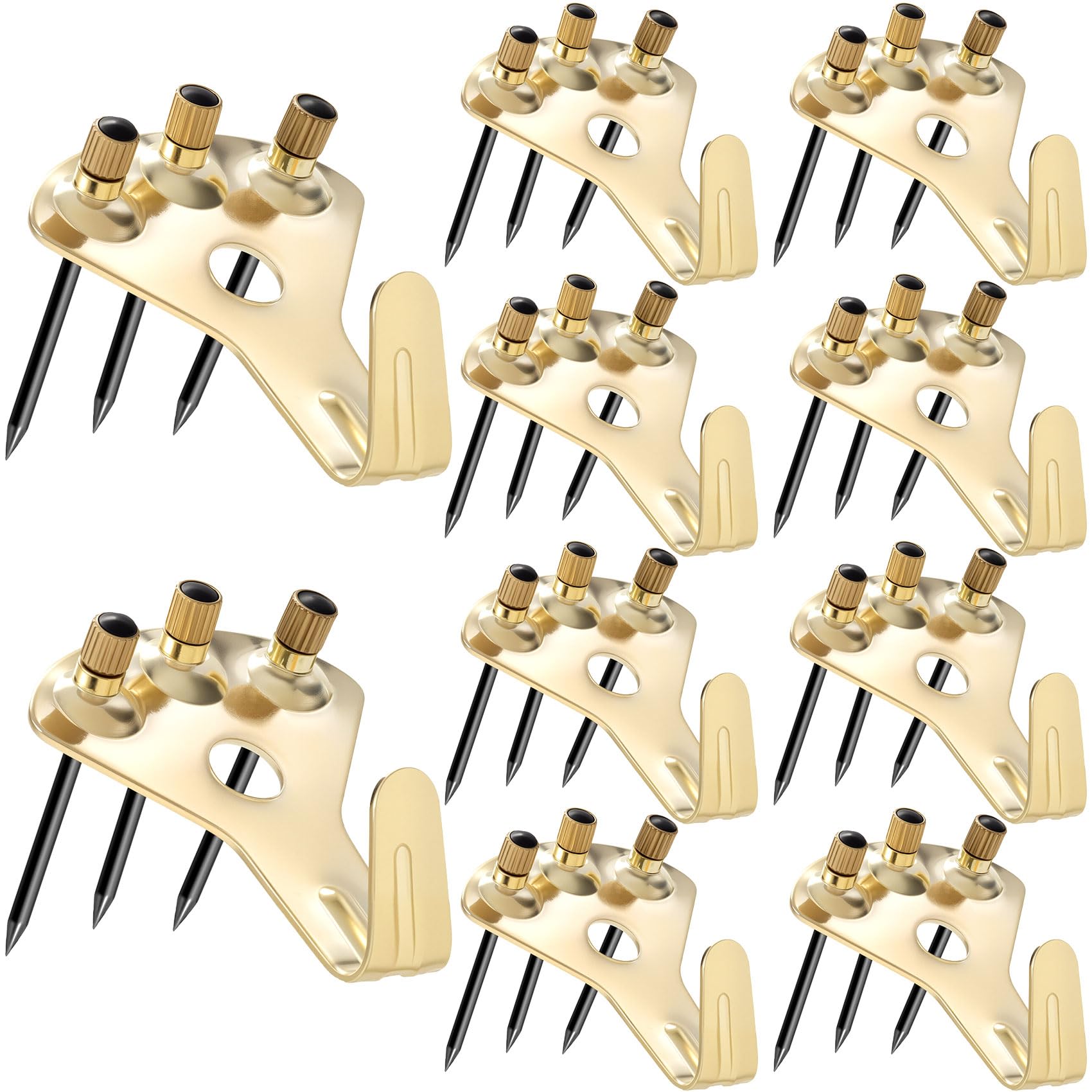 ANCIRS 10 Pack 100 lbs Picture Frame Hangers Hooks with Nails, Picture Hanging Hooks, Heavy Duty Plaster Wall Pro Photo/Heavy Mirror Hanging Kit (10 Pack)