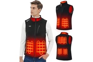 Telguua Fleece Heated Vest for Men with Battery Warming Men's Heated Vests for Men Fleece Heating Golf Vest
