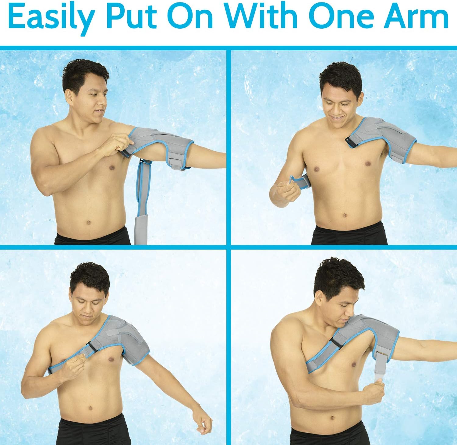 Arctic Flex Shoulder Ice Pack Brace - Cold Reusable Cool Gel Wrap, Hot Therapy - Immobilizer Compression Stability Support for Tendonitis, Dislocated Joint, Left and Right Rotator Cuff Arm Pain Relief: Industrial & Scientific