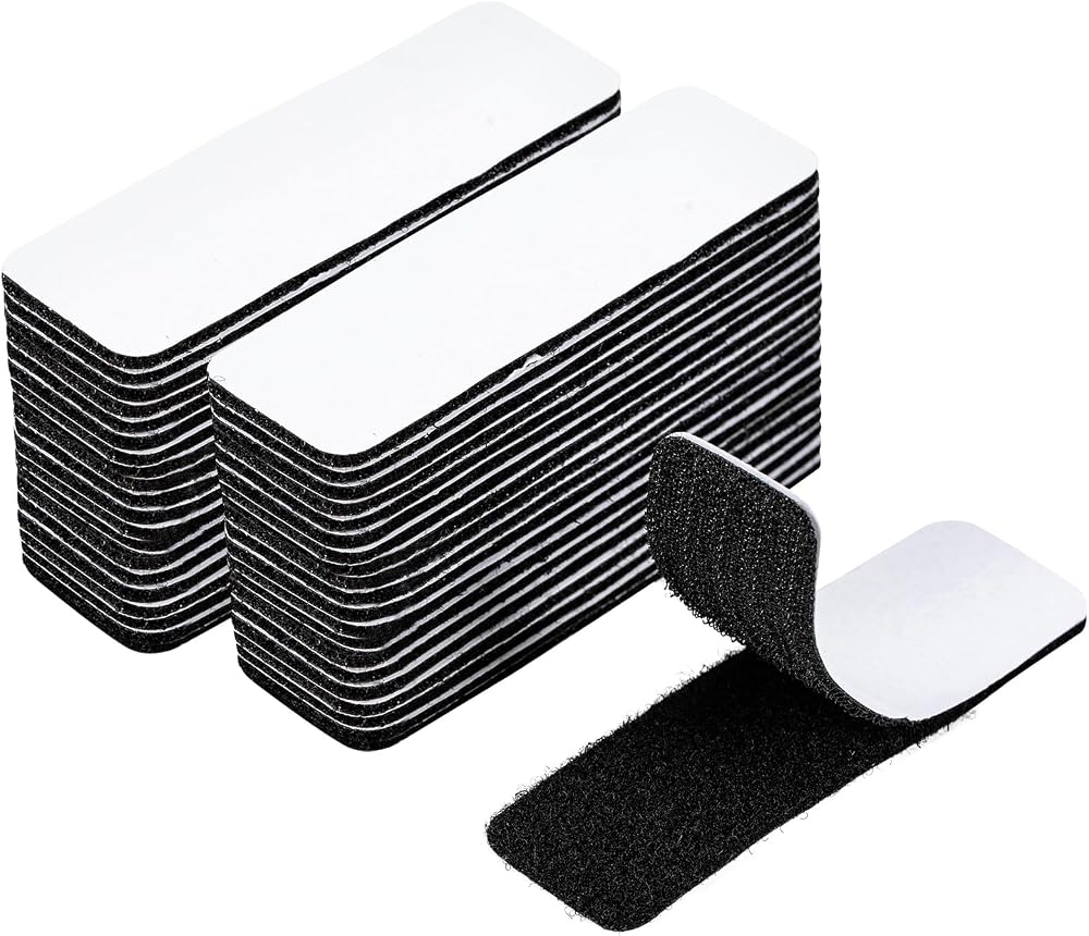 Vinuwu 40 Pack Hook and Loop Tape 1x4 Inch Double Sided Self Adhesive
