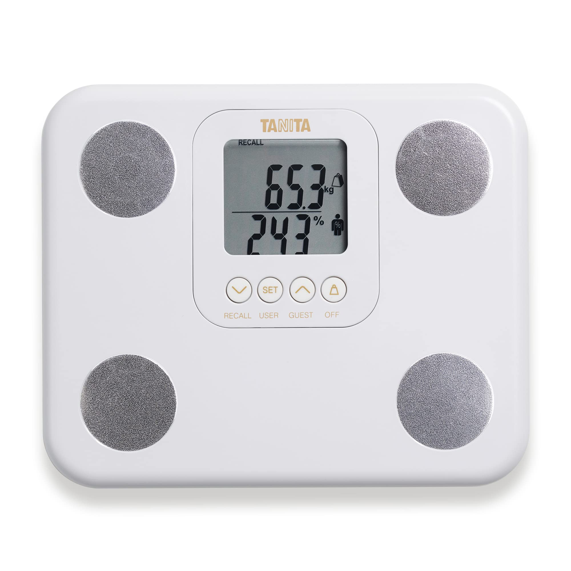 TANITA BC-730 Smart Scales for Body Weight and Fat – Digital Bathroom Scales, Body Fat Scales with LCD Display, Compact Weighing Scales Body Weight, White