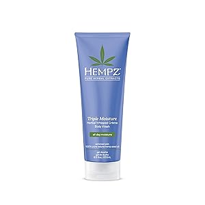 Hempz Triple Moisture Herbal Whipped Creme Body Wash 8.5 oz. - Scented Shower Gel for Women and Men, Unisex Personal Care Products - Paraben-Free Anti-Aging Bath Soap that hydrates and gently cleanses