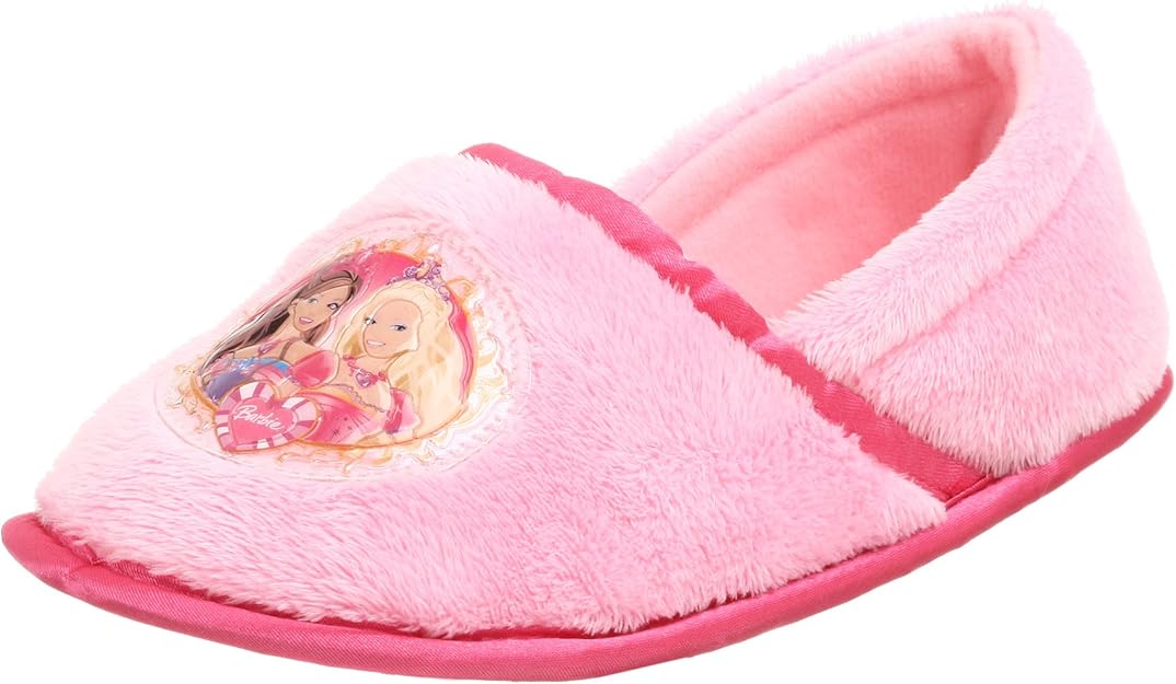 Barbie Toddler/Little Kid Comfy Slipper, Pink, 7/8 M US