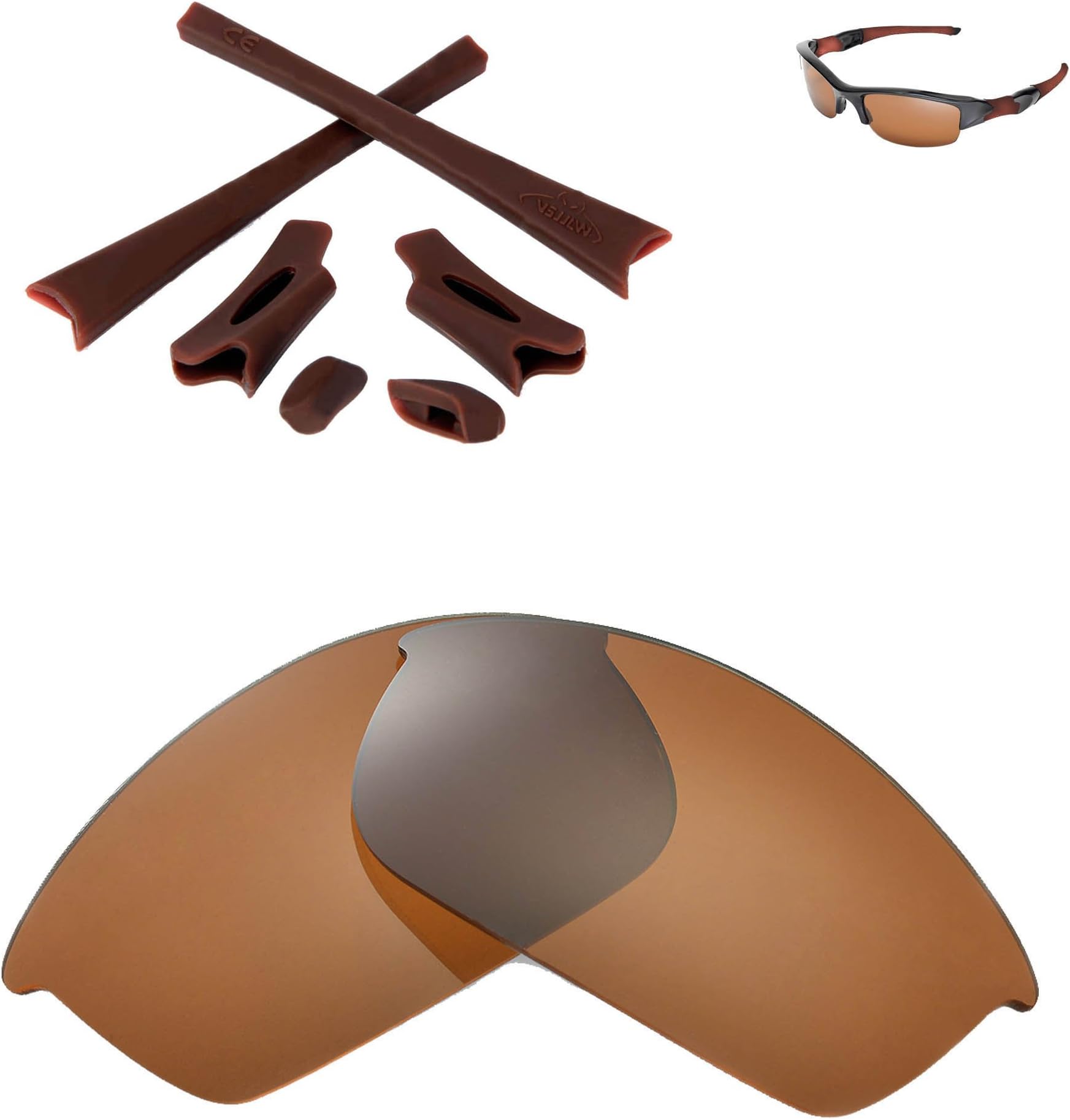 Replacement Lenses Or Lenses/Rubber Kit for Oakley Flak Jacket Sunglasses