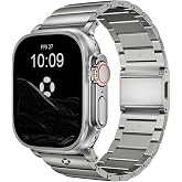 FiNESTONE Grade 5 Titanium Watch Band for Apple Watch Ultra 3/2/1 49mm | Micro‑Adjust Links,DLC Anti-Scratch Coating,Hypoalle