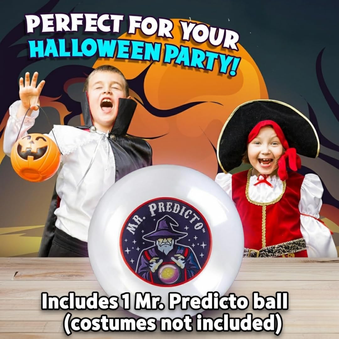 Mr. Predicto Fortune Telling Ball - Ask a Question & He Speaks The Answer - Fun White Elephant Gifts or Stocking Stuffers for Teens & Kids - This Magic Crystal Ball Makes Funny Gifts For Christmas