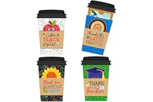 WhatSign Teacher Appreciation Gift Card Holder - Thanks a Latte Gifts Card Holder for Teachers Thank You Teacher Cards
